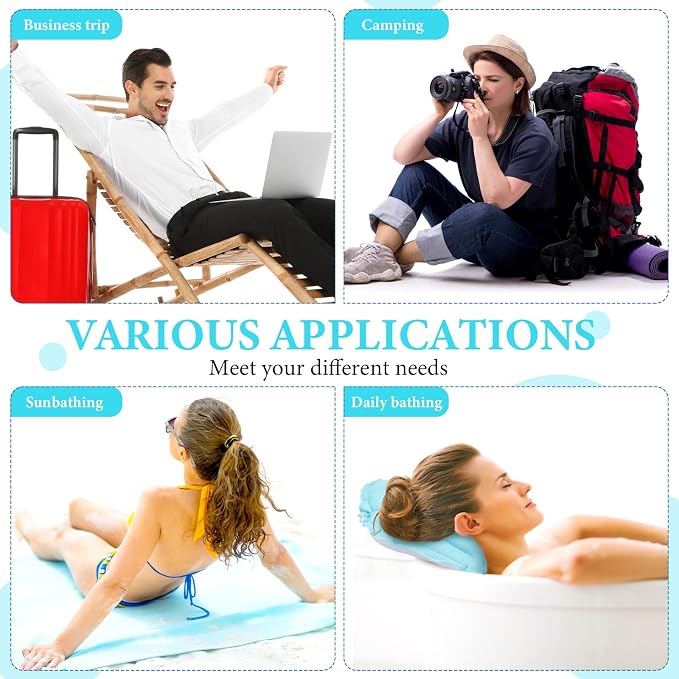 Jetec 2 Pcs Inflatable Bath Pillow - Image 7