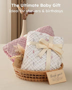 Yoofoss Hooded Baby Towels for Newborn 2 Pack 100% Muslin Organic Cotton Baby - Image 5