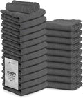 24 Pack Dark Grey Hand Towel 100% Cotton Spa Towel – 16x27 inches Highly by STFLinen