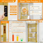 ENZE Smart Heated Towel Rack, 12-Bar Wall-Mounted Electric Towel Warmer 320W - Image 4