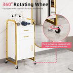 4ever2buy White and Gold Salon Trolley Cart - Image 3