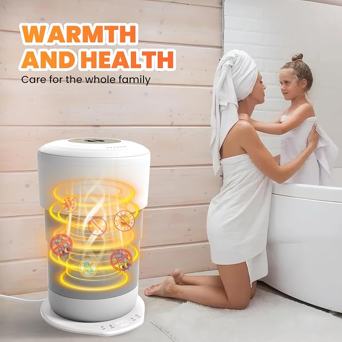 Ann Katy Upgrade Foldable Towel Warmer Bucket, Hot Towel Heater - Image 2
