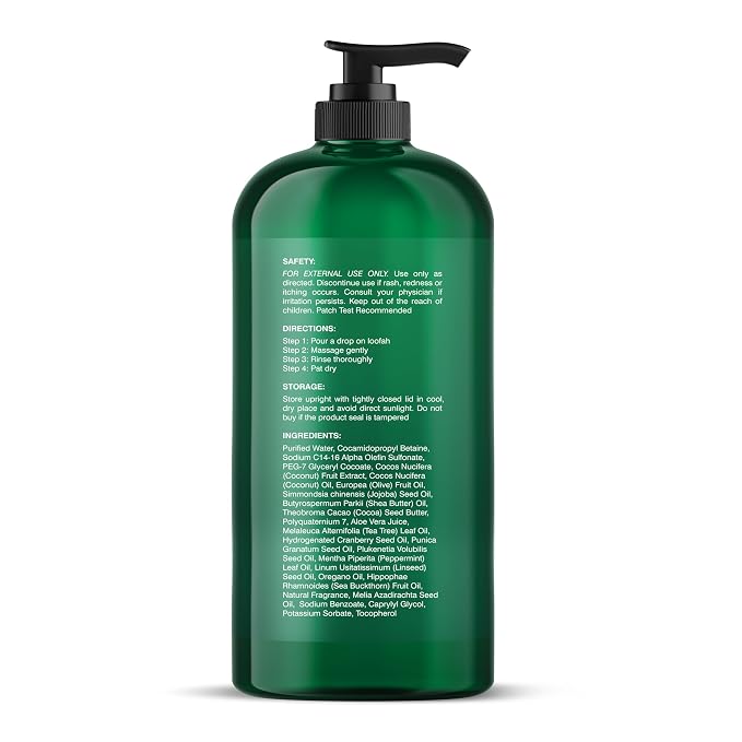 Botanic Hearth Tea Tree Body Wash -16 fl oz- All-Natural & Odor-Control Shower - Image 7