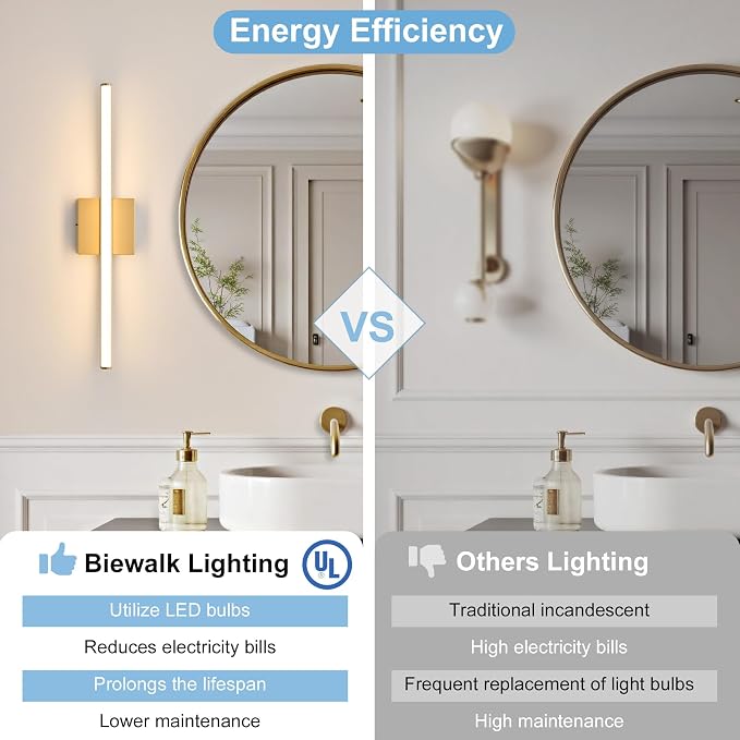 Modern Bathroom Vanity Light 24 inch, Dimmable 5CCT Led Bathroom Light Fixture - Image 7