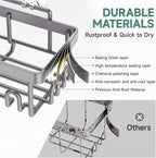 Veken 6-Pack Rustproof & Waterproof Shower Caddy, Adhesive Shelves Rack - Image 3