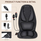 Back Massager with Heat, Massage Seat Cushion with 3D Back Support, 8 Vibrating - Image 6