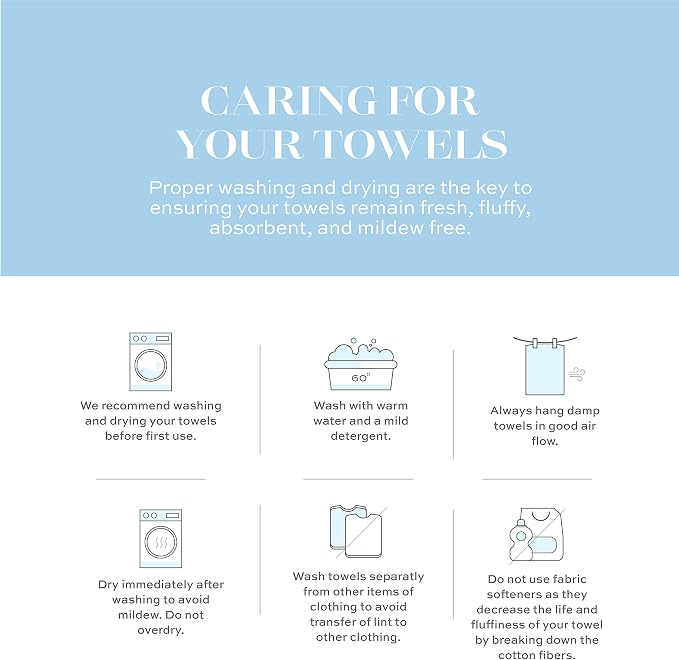 White Classic Luxury Bath Towels Set of 4 Large - Image 8