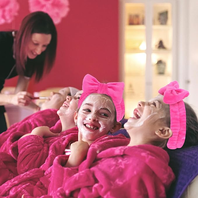 Semato 8 Pcs Hot Pink Spa Headband - Image 3