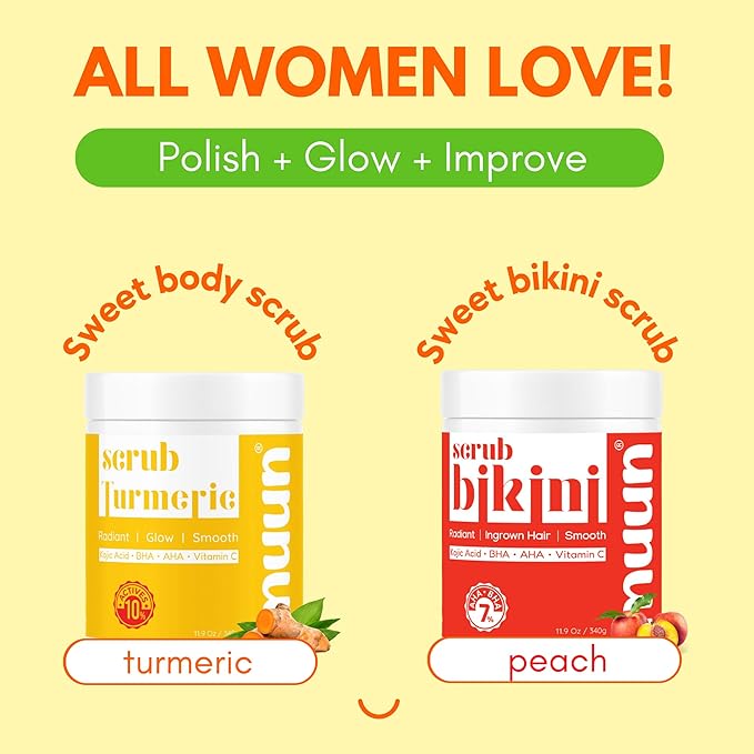 Muun Turmeric Scrub with Kojic Acid AHA/BHA Face &Body - Image 6