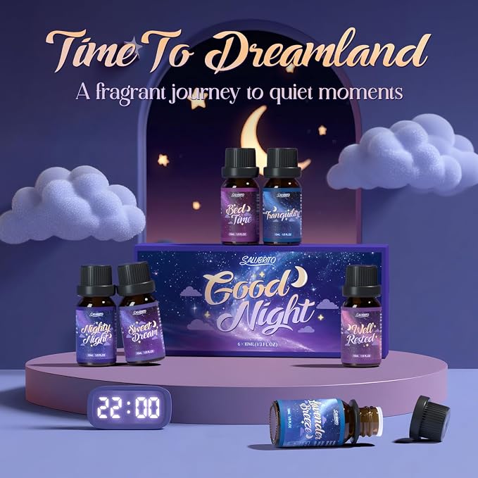 SALUBRITO Good Night Fragrance Oils, Premium Essential Oil Set - Image 6