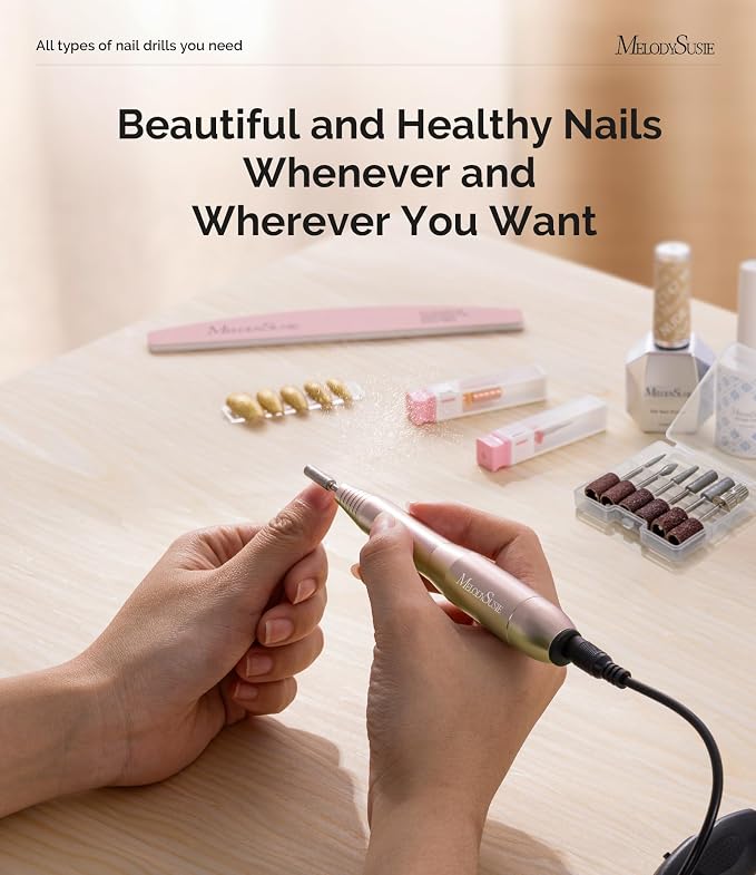 MelodySusie Pen-Shaped Portable USB Nail Drill, PC120I 20000RPM Electric Nail - Image 7