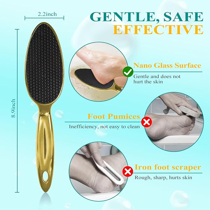 Glass Foot File, Foot Scrubber for Hard Skin Remover - Image 2