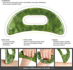 3 in 1 Jade Stone Gua Sha Massage Tool, Large Guasha Muscle Scraper Tools Set - Image 6