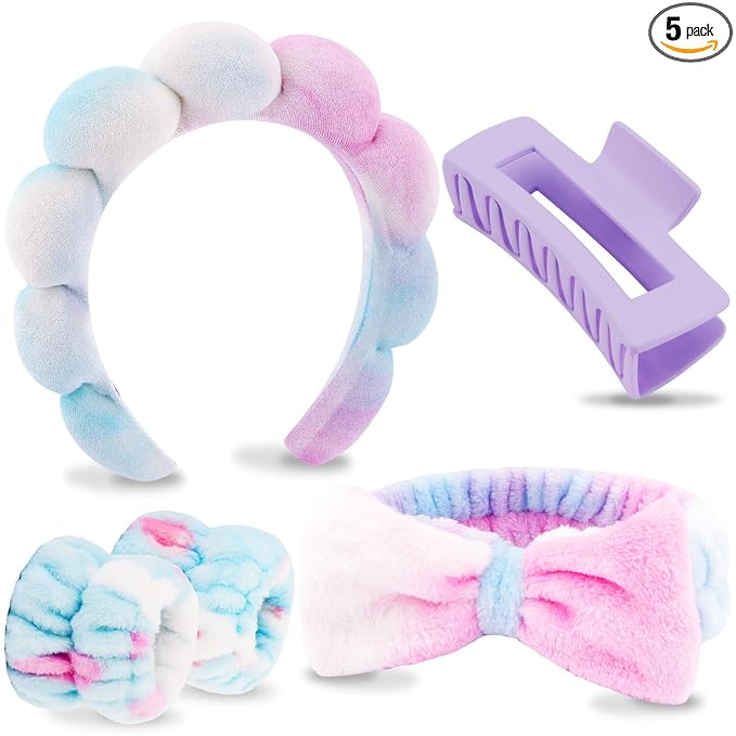 VELSCRUN Spa Headbands for Wash Face, Makeup Headband, Facial Skincare Headbands by VELSCRUN