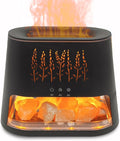 Fireplace Flame Diffuser & Himalayan Salt Lamp, 8 Colors Aromatherapy Diffuser by Unknown