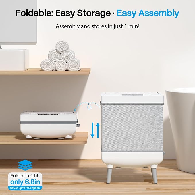 Jripae 35L Towel Warmers for Bathroom, Foldable Towel Warmer, Bucket Hot Towel - Image 7