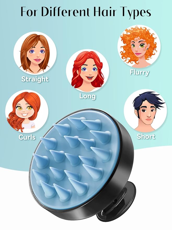 HEETA Scalp Massager Hair Growth, Soft Silicone Scalp Scrubber Shampoo Brush - Image 6