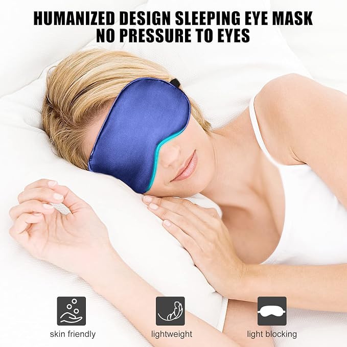 Cooling Sleep Mask w/Gel Eye Mask, Silk Eye Mask - Image 5
