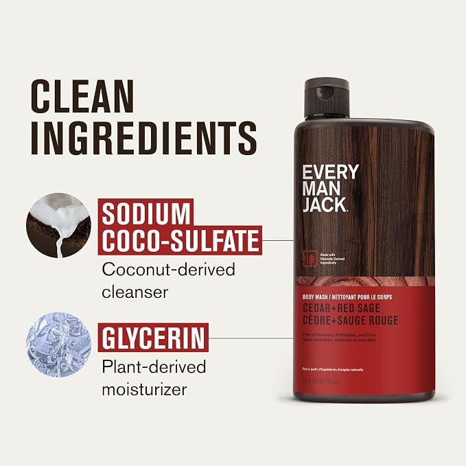 Every Man Jack Nourishing Cedar + Red Sage Mens Body Wash - Image 5