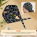 Adjustable Scrub Cap with Buttons & Sweatband, Working Hat with Elastic Tie Back - Image 5