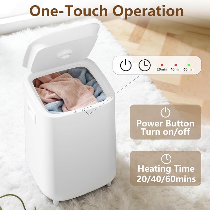 22L Towel Warmer for Bathroom – Fast Heating Blanket Warmer, Fits Two 40" x 70" - Image 2