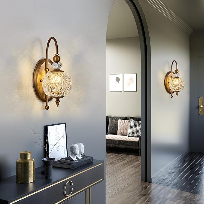 Piepooye Vintage Gold Wall Sconce - Image 7