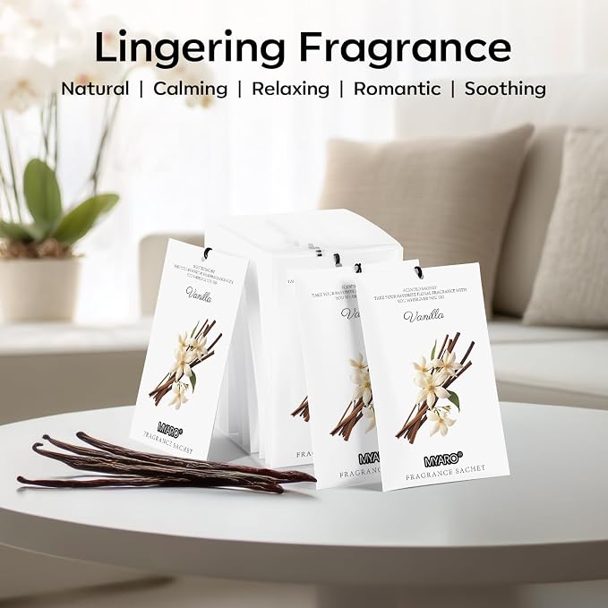 MYARO 12 Packs Vanilla Scented Sachets - Image 8