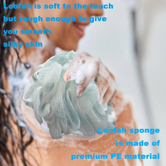50g Bath Sponge Shower Loofah Mesh Pouf Bath Scrunchies Body Wash Puff Shower - Image 3
