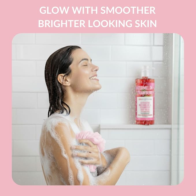 SpaScriptions Watermelon & Strawberry Exfoliating Body Wash - Image 3