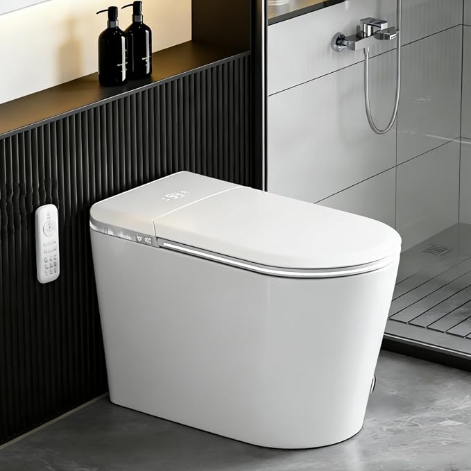 TDH Smart Toilet with Bidet Built in, Foam Shield, Heated Seat with Instant by TDH