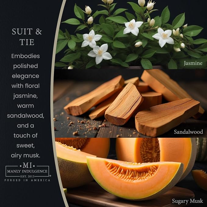 Manly Indulgence Suit & Tie Scented Wax Melts, Wax Melt Warmer Cubes, Long - Image 2