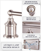 3-Light Vanity Light Fixture, Modern Brushed Nickel Wall Sconce Light Fixture - Image 4