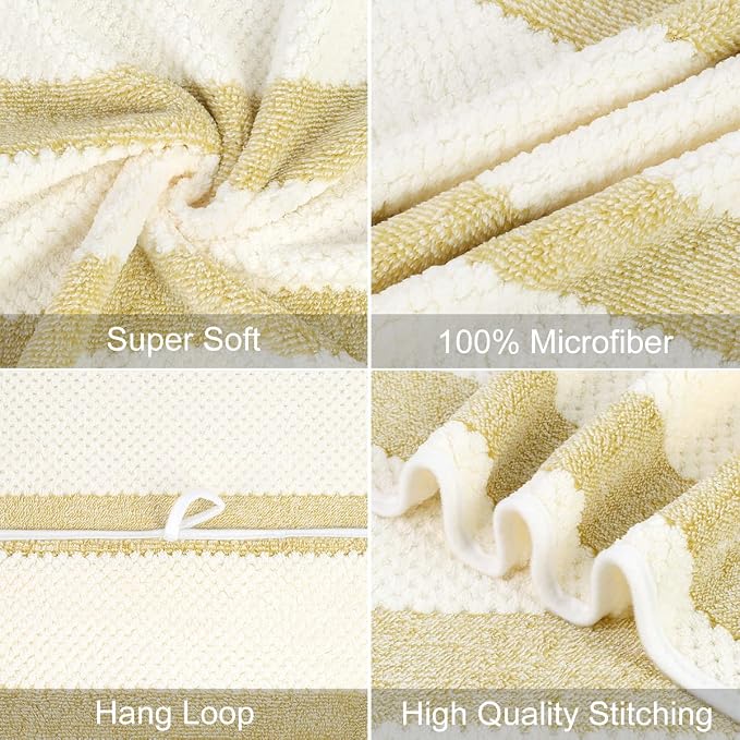 JML Microfiber Bath Towels Set, 2 Pack, Super Absorbent, Fast Drying, Waffle - Image 4