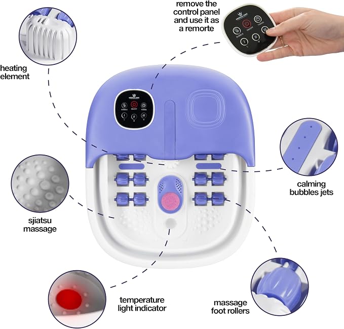 Medical king Foot Spa with Heat and Massage and Jets Includes A Remote Control - Image 2