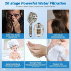Hibbent Dual Filter All Metal 10"Rainfall Showerhead Combo, High Pressure - Image 5