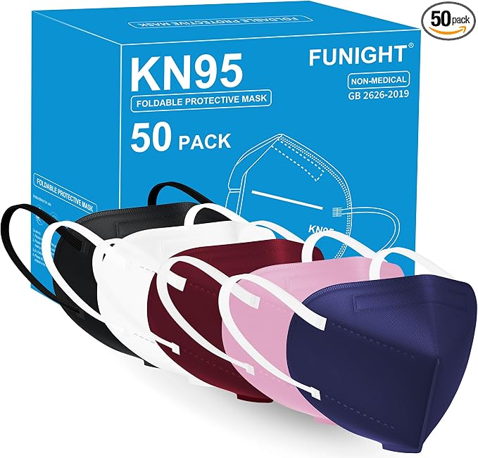 Funight KN95 Face Mask 5-Ply Breathable Filter Efficiency≥95% Protective Cup by Funight