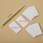 100/180 Grit Sandpaper Sheets Dual Ended Nail Cuticle Pusher, Cuticle File - Image 2