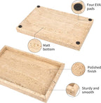 Marble Bathroom Vanity Tray, Natural Luxury Vanity Home Kitchen Bathroom Table - Image 3
