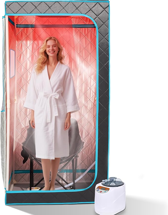 Portable Steam Sauna– Red Light Therapy Home Sauna Tent by AURGOD