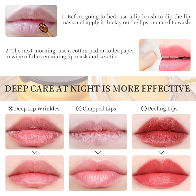 2 PCS Honey Lip Balm Pot, Honey Lip Mask, Hydrate & Moisturizing Skin Care - Image 7