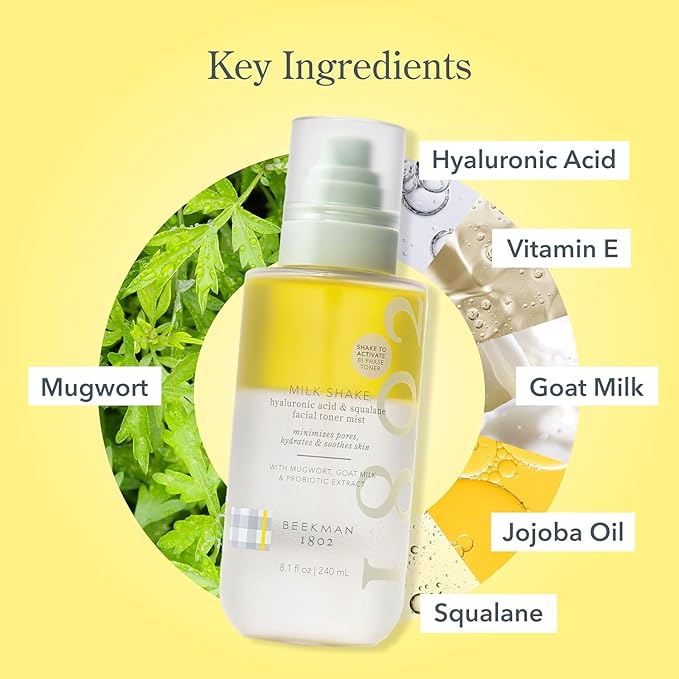 Beekman 1802 Milk Shake Hydrating Face Mist – Setting Spray & Milky Toner - Image 6