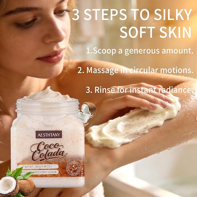 Coconut Body Scrub &Avocado Face & Body ScrubMoisturizing and Exfoliating Body - Image 7