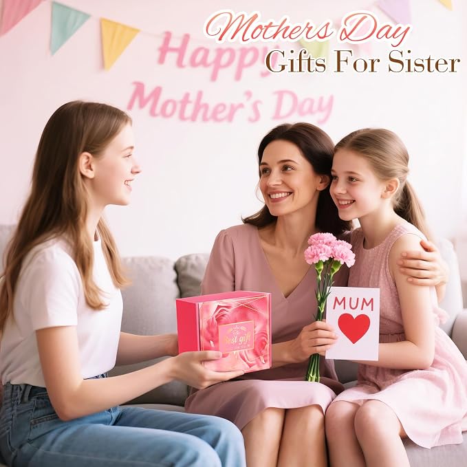Mothers Day Gifts for Sister: Eletorot Unique Pink Spa Relaxation Baskets Set - Image 9