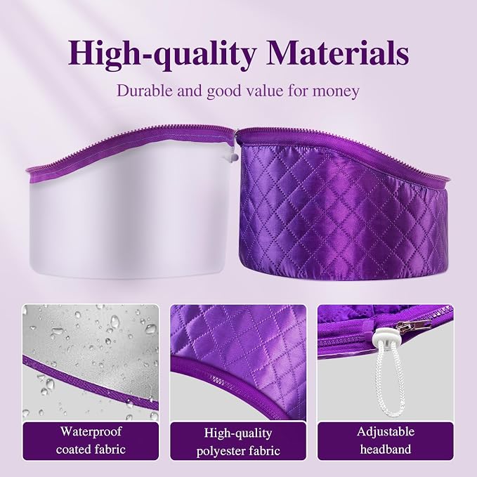 Thermal Steam Cap for Natural Hair Treatment: 10-Level Heating Cap for Deep - Image 5