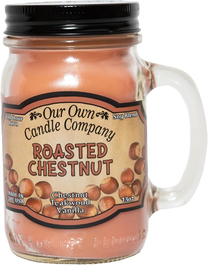 Our Own Candle Company, Roasted Chestnut Scented Mason Jar Candle, 100 Hour by OurOwnCandleCompanycandles