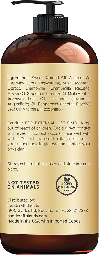 Handcraft Blends Sore Muscle Massage Oil 8 Fl Oz - Image 3