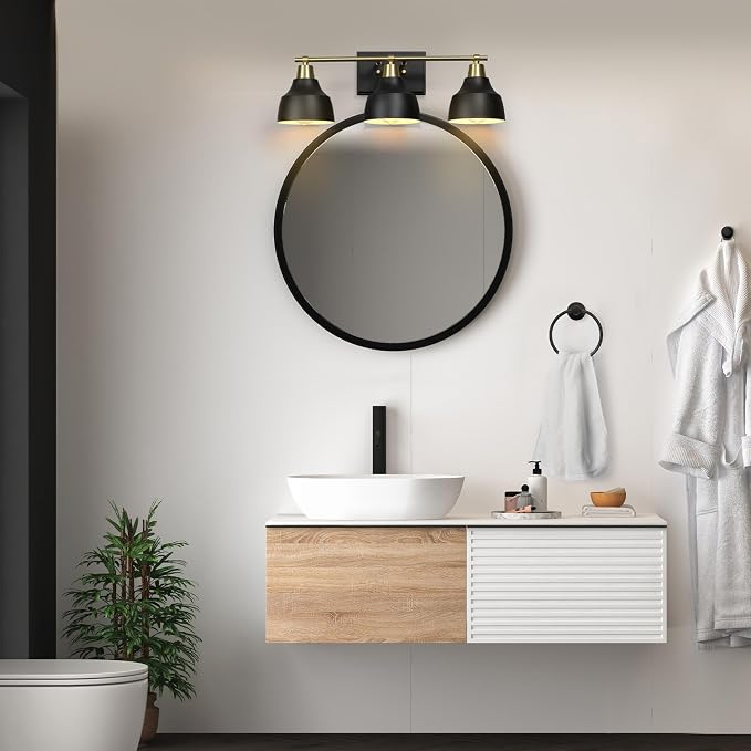 Globe Electric 63000204 5-Piece All-in-One Bathroom Accessory Set, 3-Light - Image 3