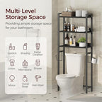 MAHANCRIS Over The Toilet Storage Rack, 3 Tier Bathroom Organizer Over Toilet - Image 3