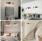 3-Light Bathroom Light Fixture Black Vanity Lights Over Mirror Modern Wall - Image 8