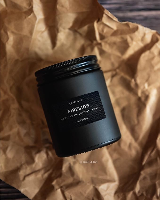 Craft & Kin Premium Smoky Fireside Candle | Scented Candles - Image 5